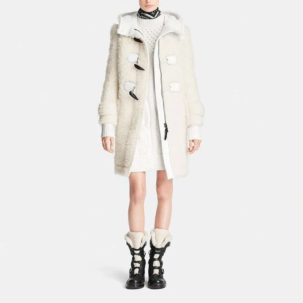 NWOT COACH Rip Repair Duffle Coat 86175 Mohair Wool Runway 2015